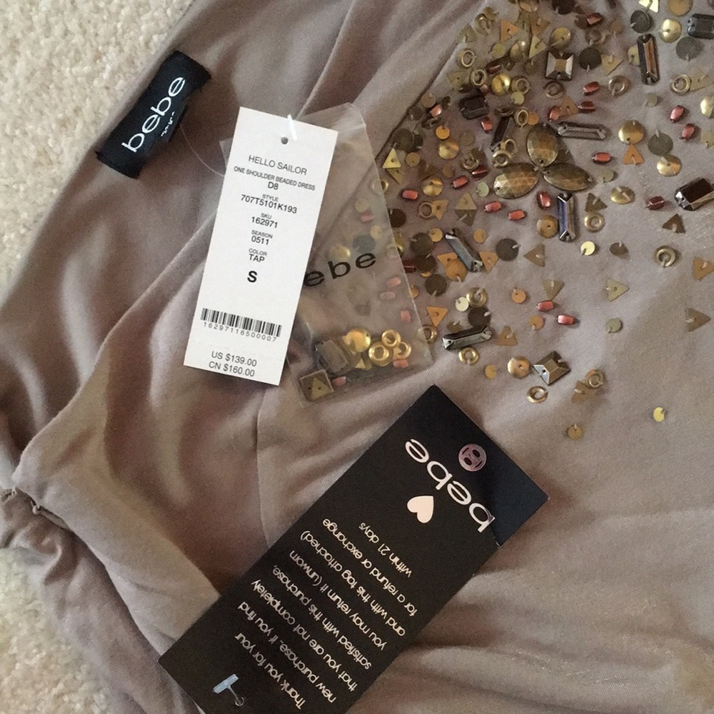 BEBE NWT sexy one shoulder dress - Picture 1 of 8